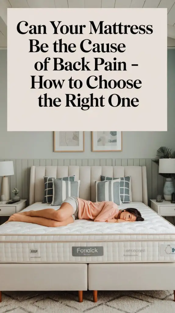 Can Your Mattress Be the Cause of Back Pain--How to Choose the Right One